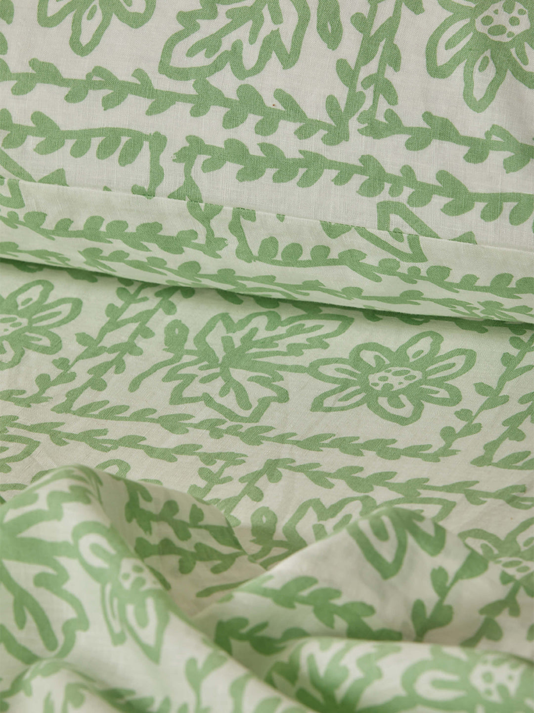 Daisy Sage Linen Standard Pillowcases