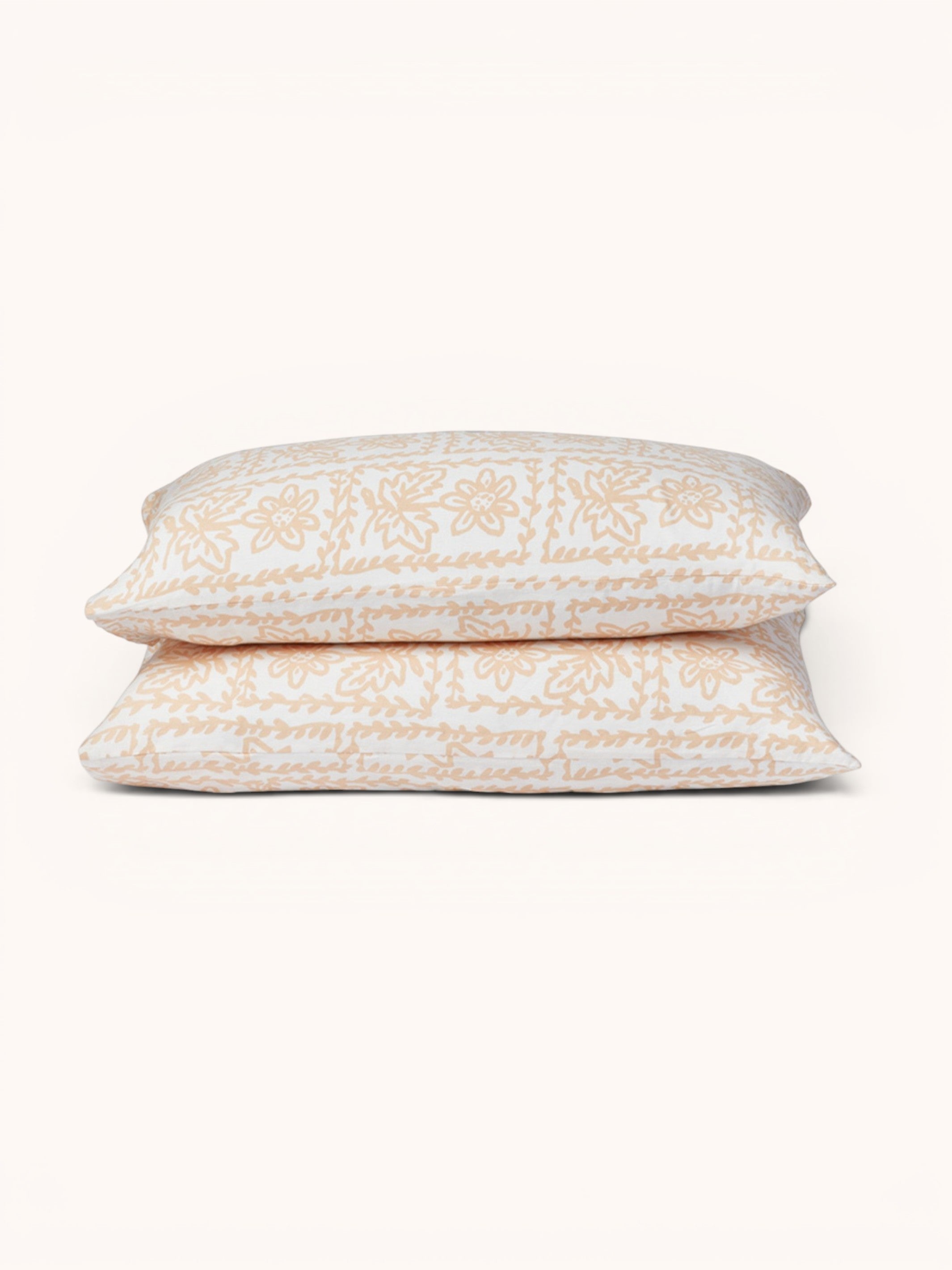 Daisy Buff Linen Standard Pillowcases