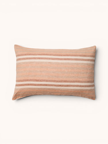 Stripe Hazelnut Linen Standard Pillowcases