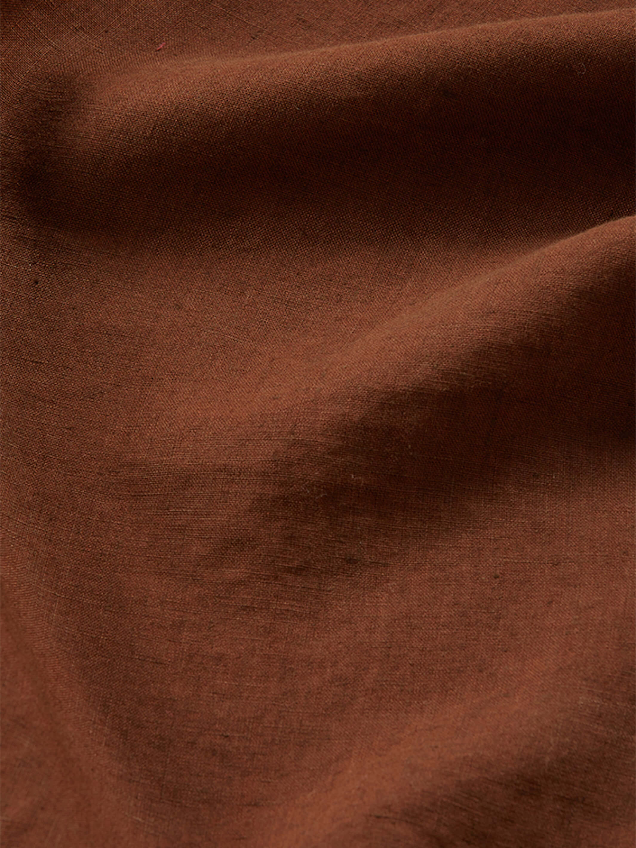 Cocoa & Tan Linen Standard Pillowcases