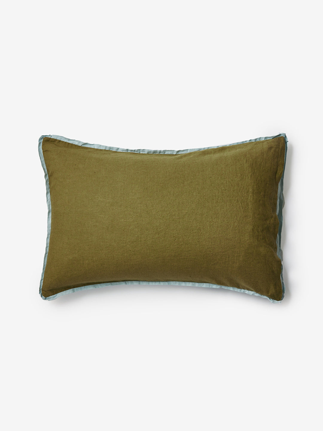 Sage & Khaki Linen Standard Pillowcases