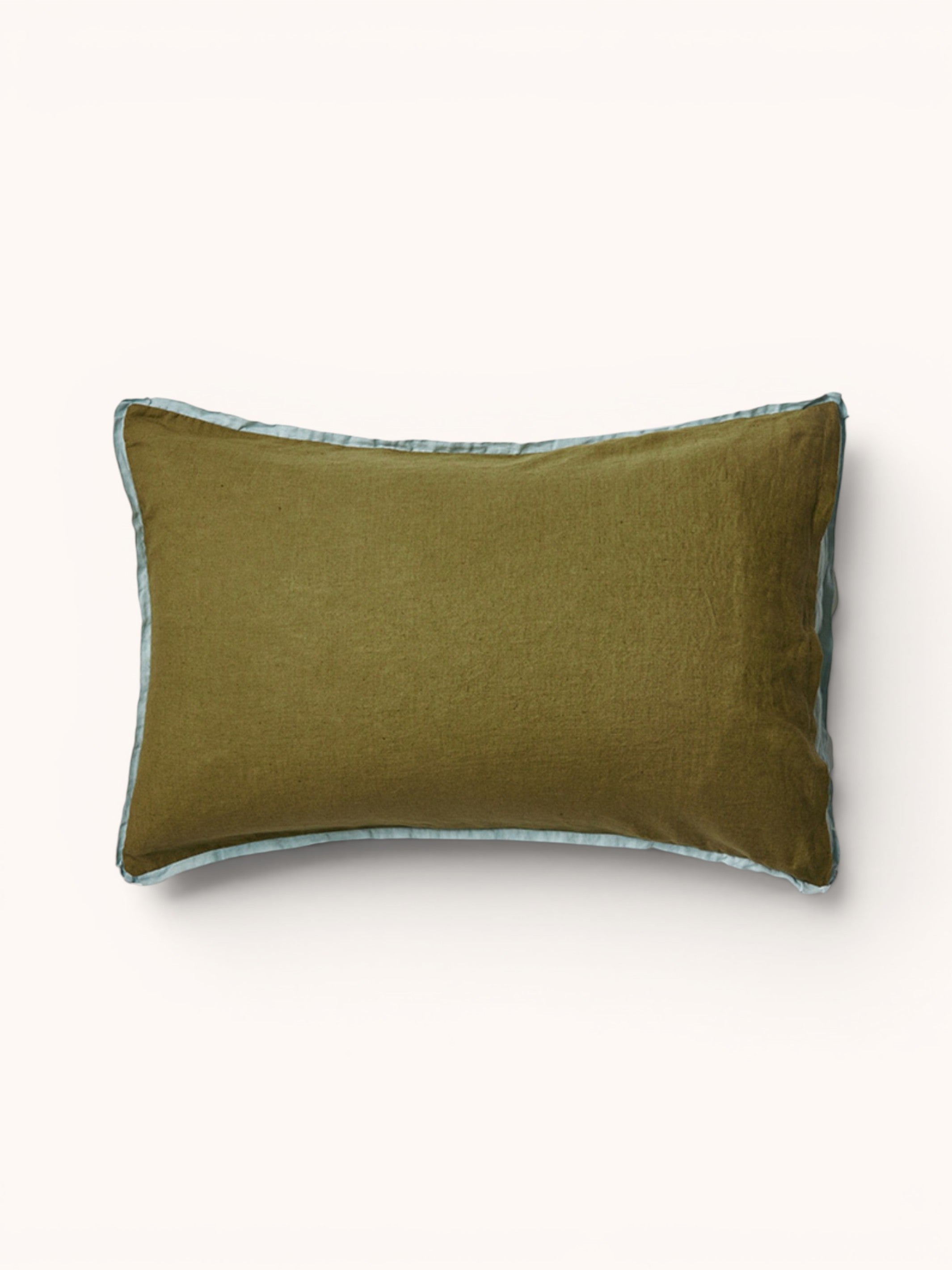 Sage & Khaki Linen Standard Pillowcases
