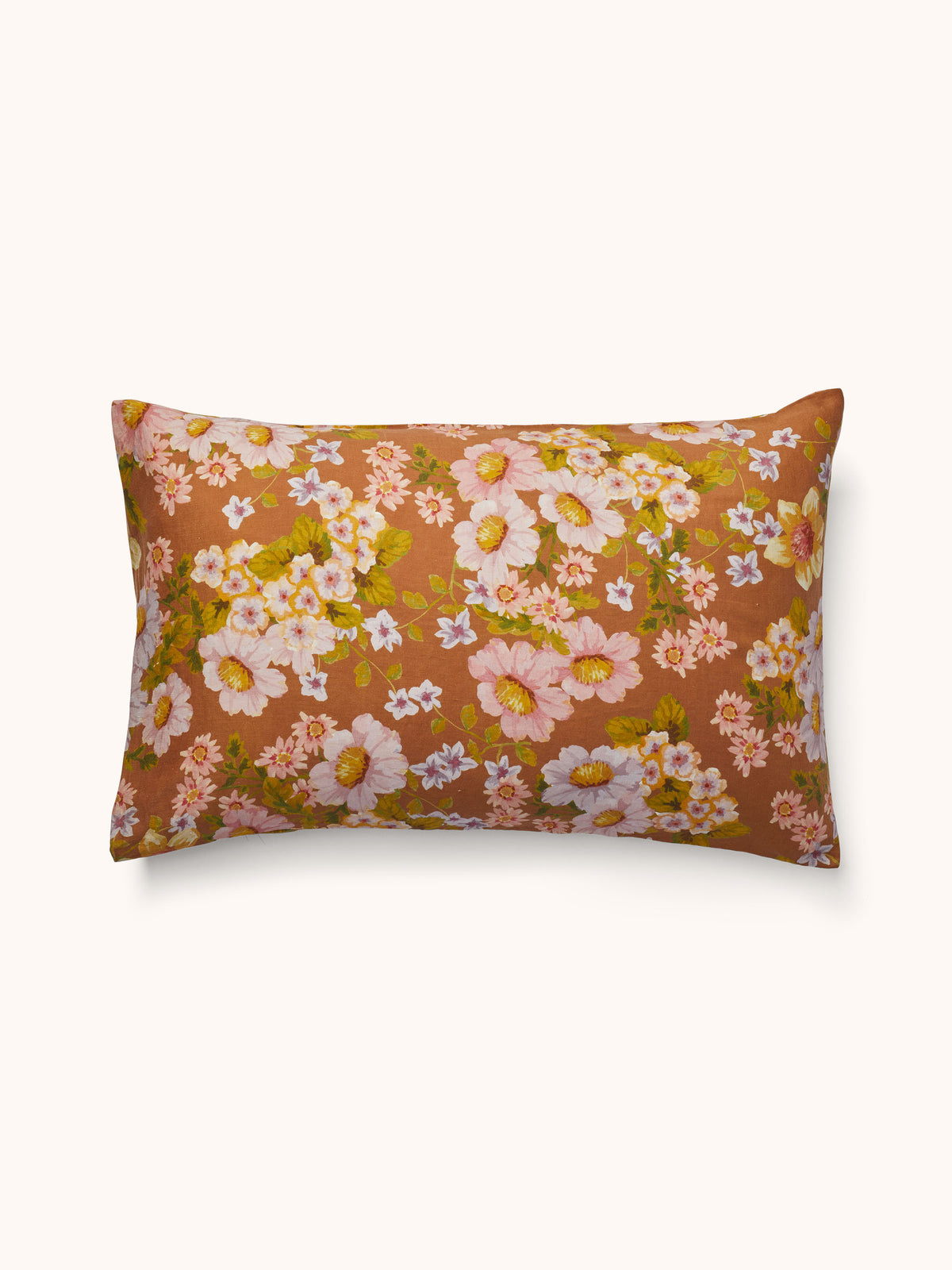 Buttercup Rust Linen Standard Pillowcases