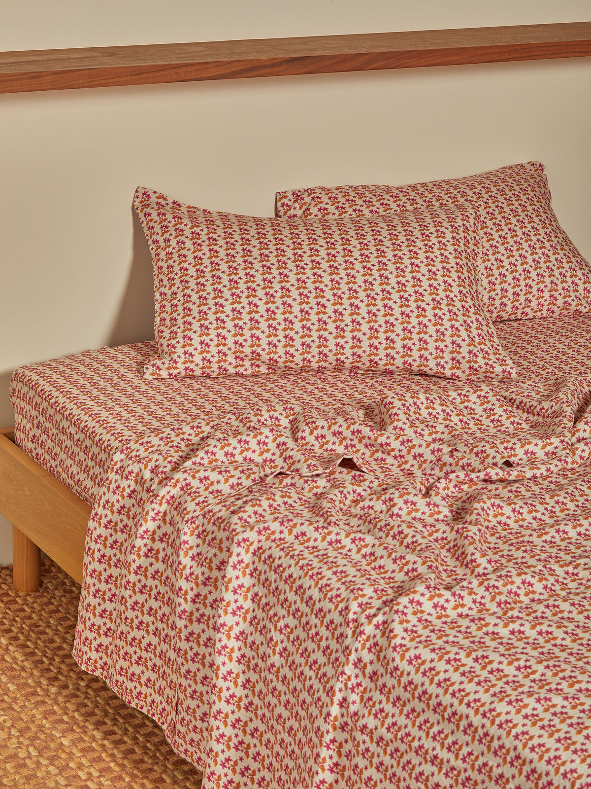 Petit Madeline Pink Linen Standard Pillowcases