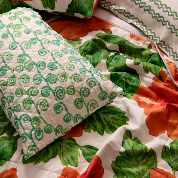 Loop Green Standard Quilted Pillowcases (set of 2)