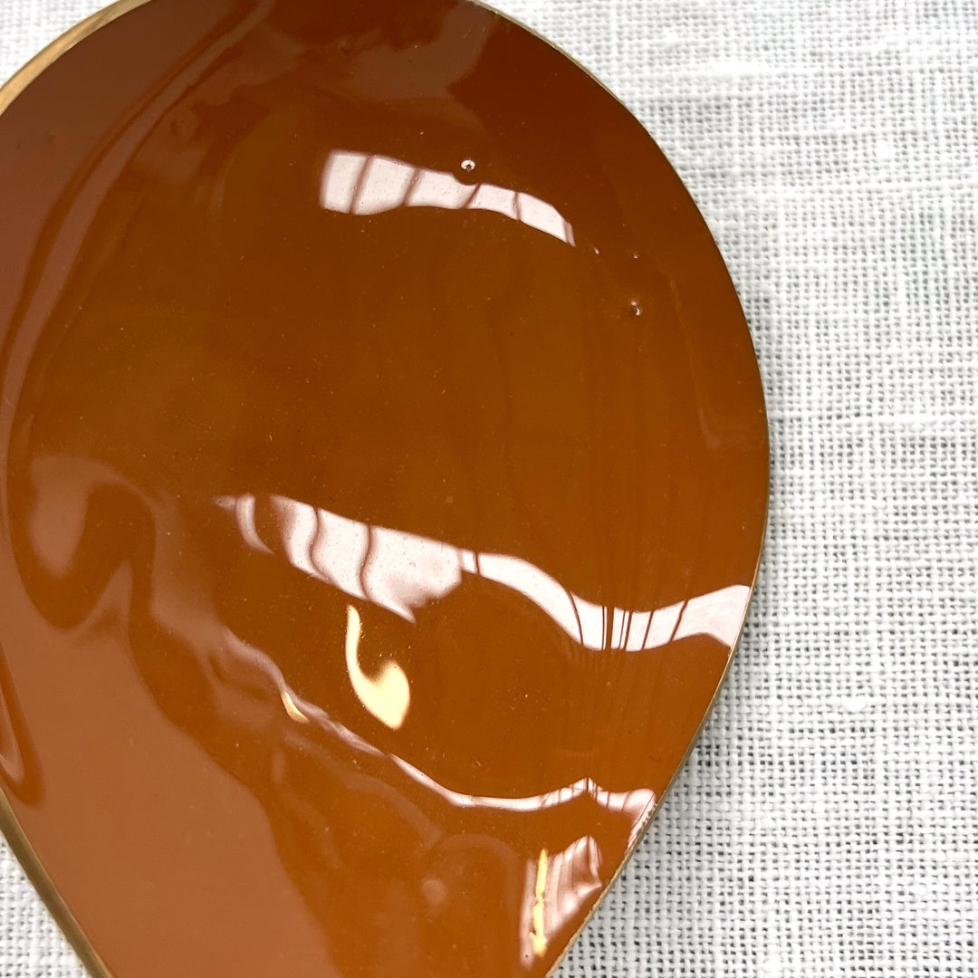 Enamel Tan Salad Servers - Almost Perfect