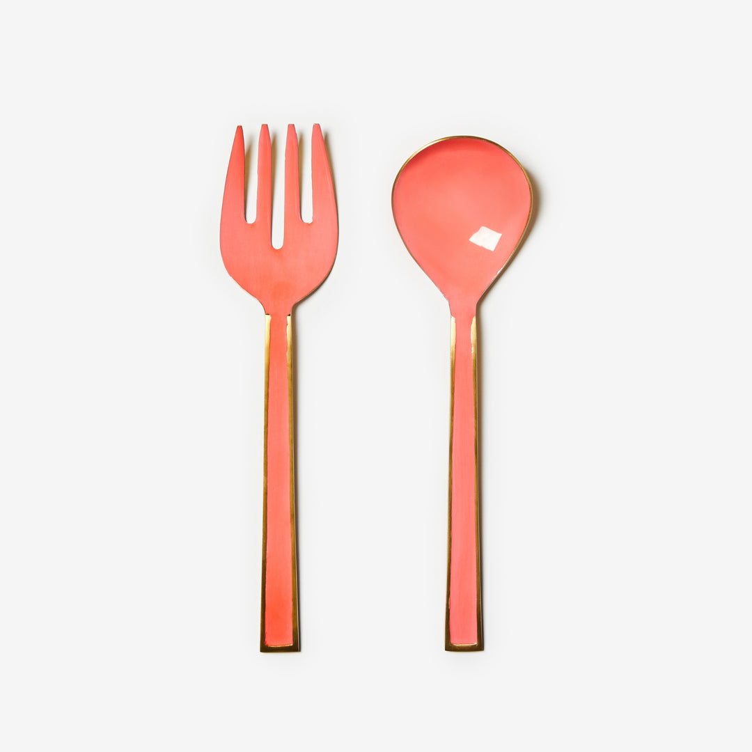 Enamel Candy Salad Servers