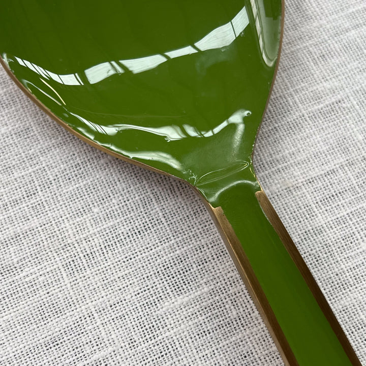 Enamel Sage Salad Servers - Almost Perfect