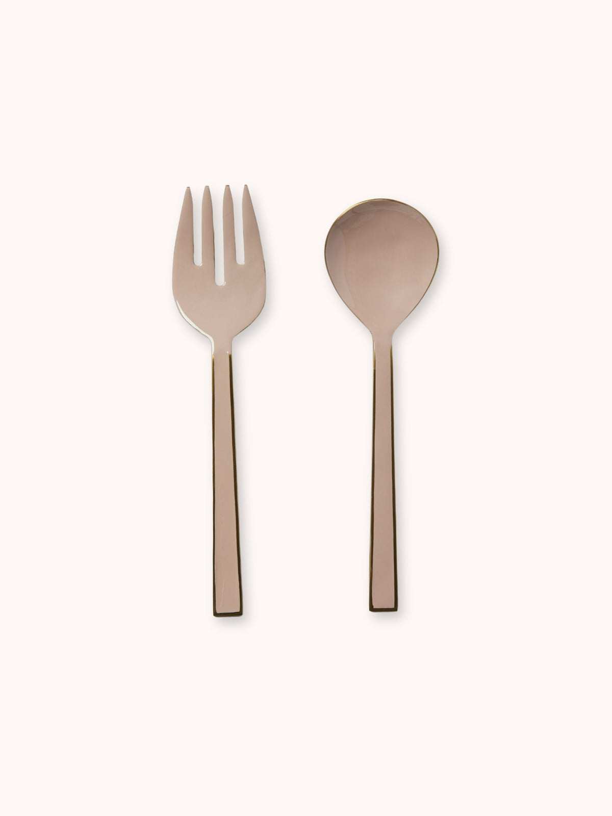 Blush Enamel Salad Severs