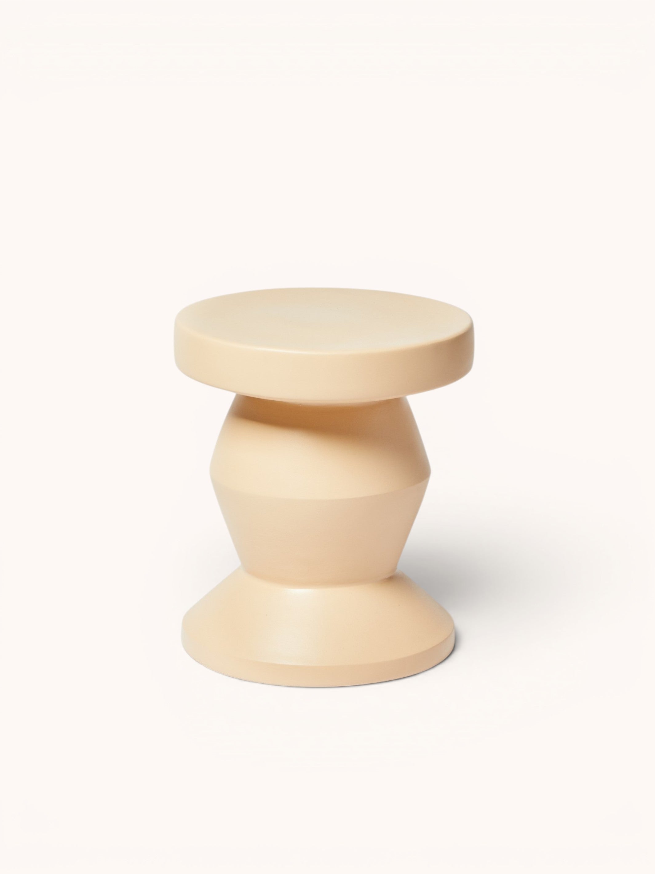 Pedestal Side Table Almond