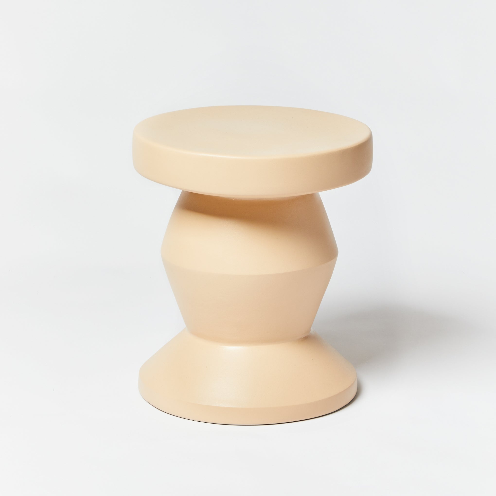 Pedestal Side Table Almond