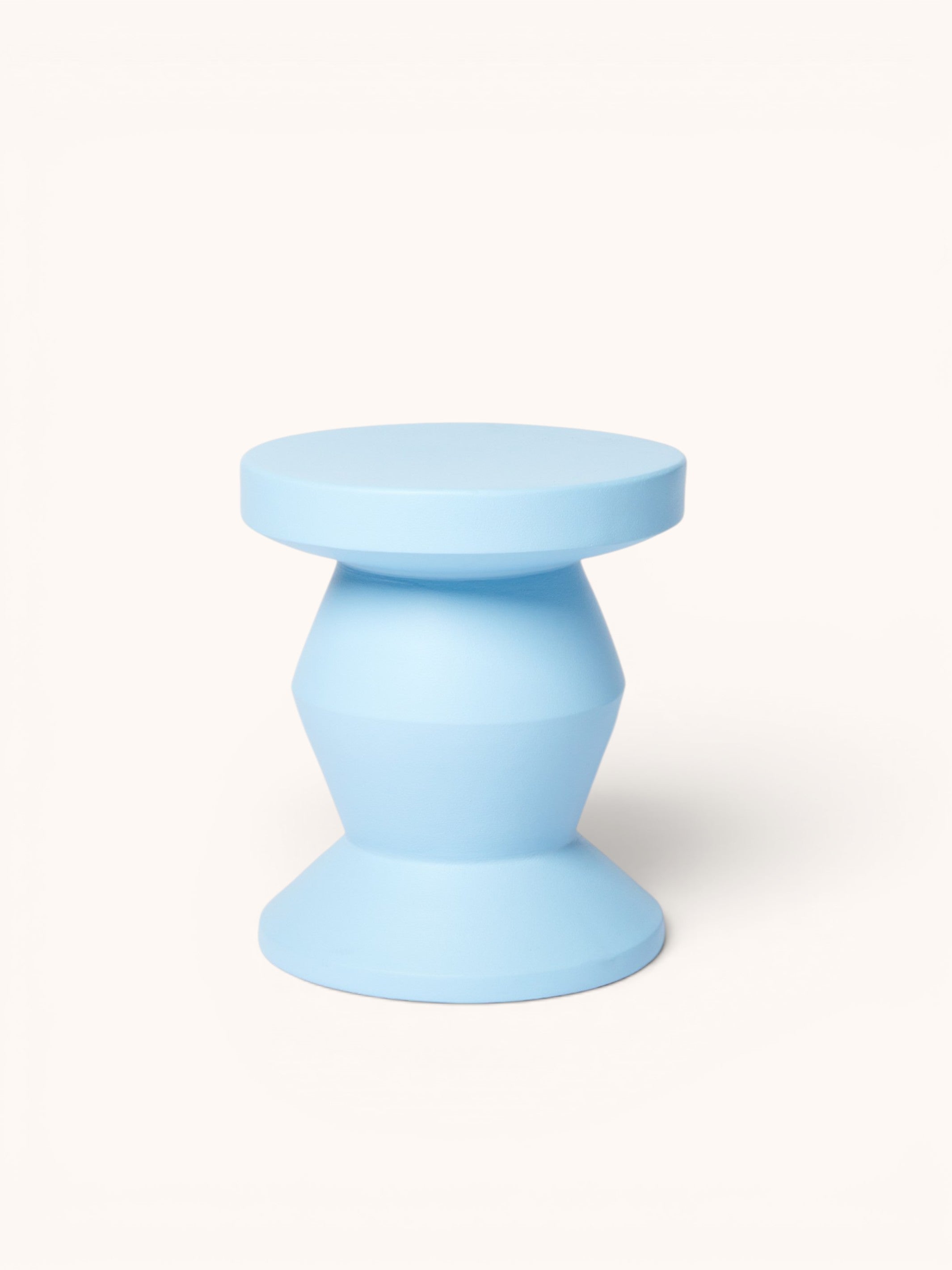 Pedestal Side Table Soft Blue