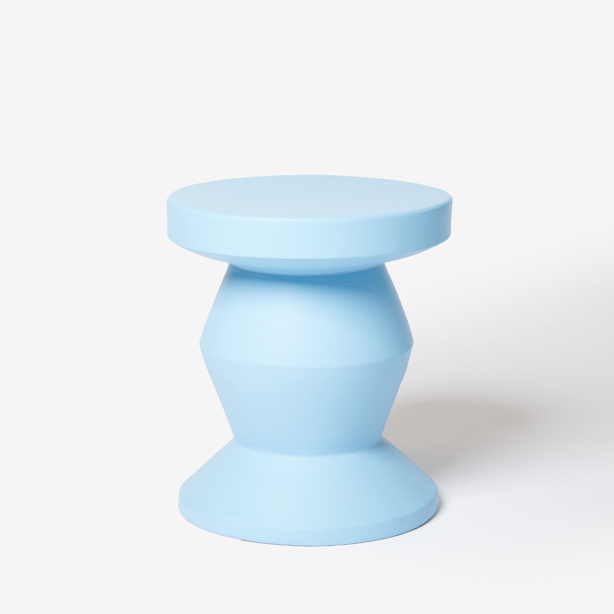 Side Table Pedestal Soft Blue