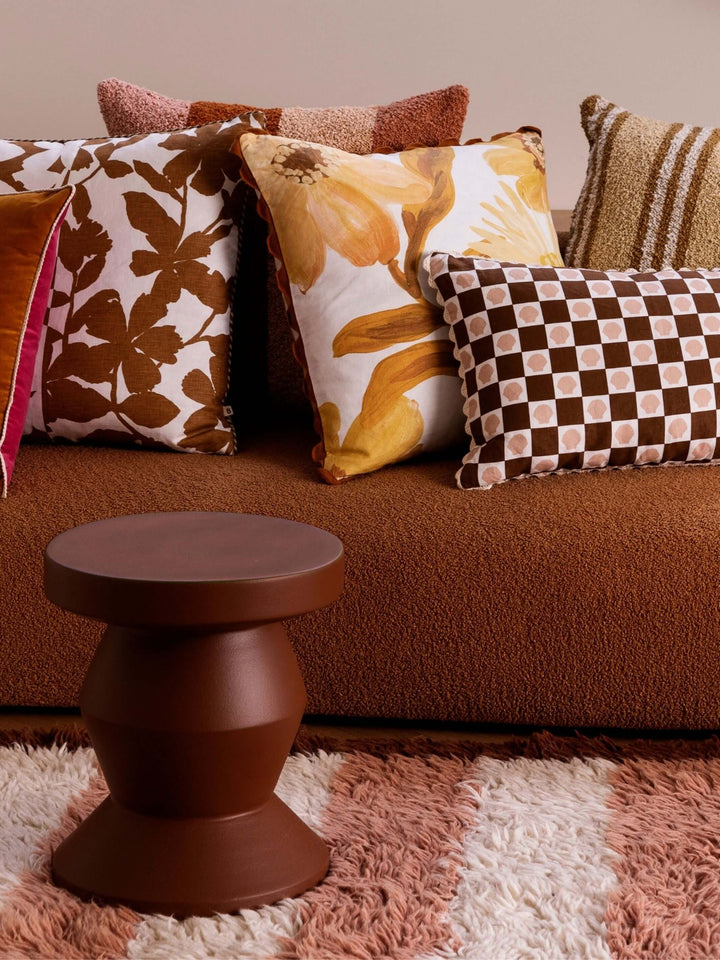 Pedestal Side Table Chocolate