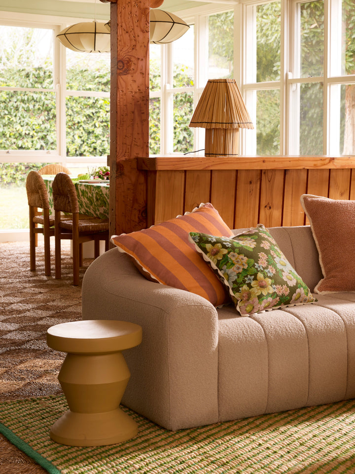 Pedestal Side Table Mustard