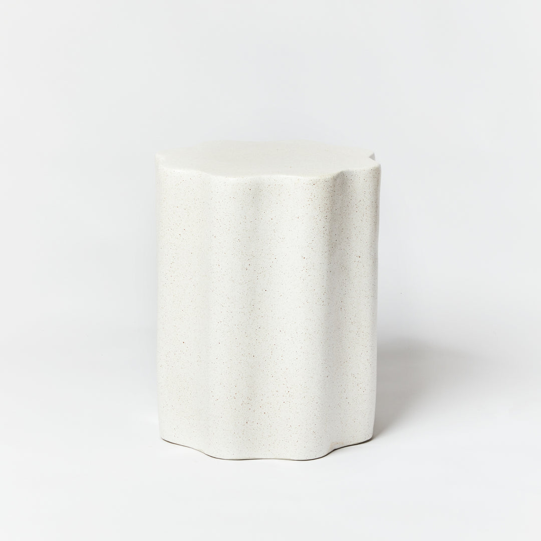 Wave Side Table Speckle White | White Side Table | Bedside Side Table Bonnie and Neil