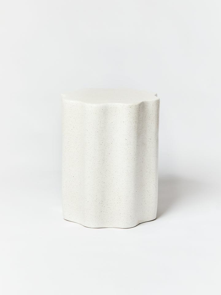 Wave Side Table Speckle White - Almost Perfect