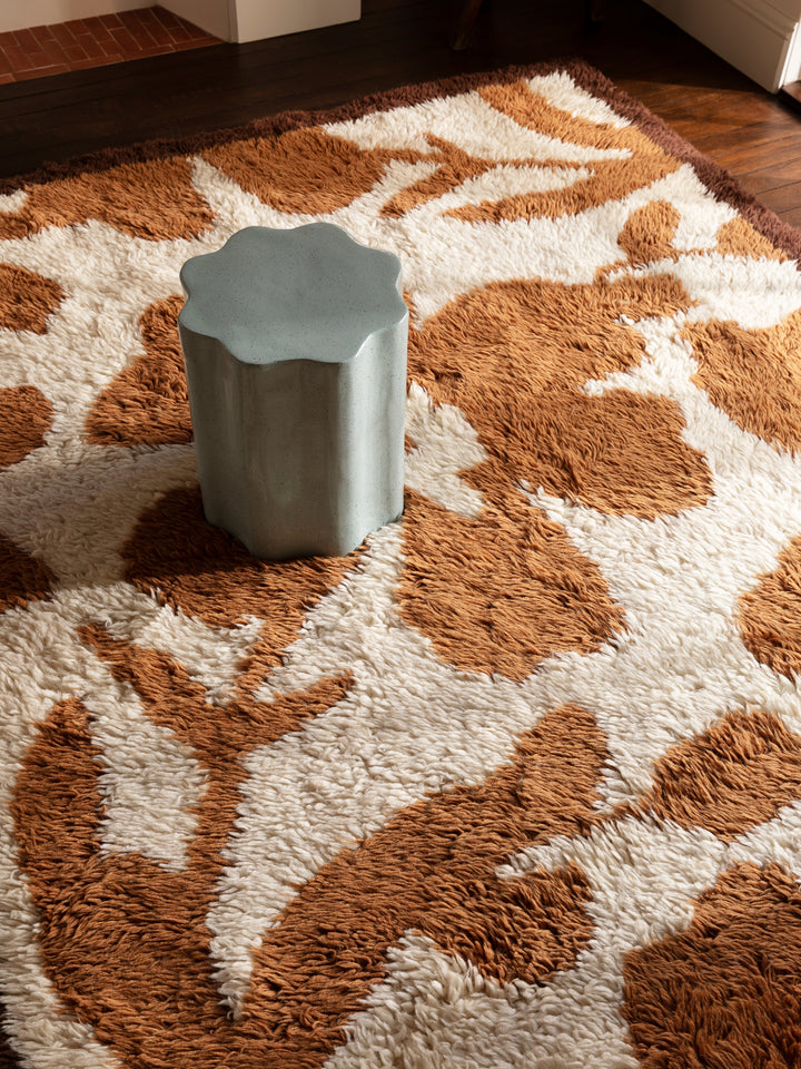 Wave Side Table Speckle Soft Blue