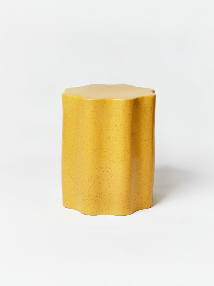 Wave Side Table Speckle Mustard