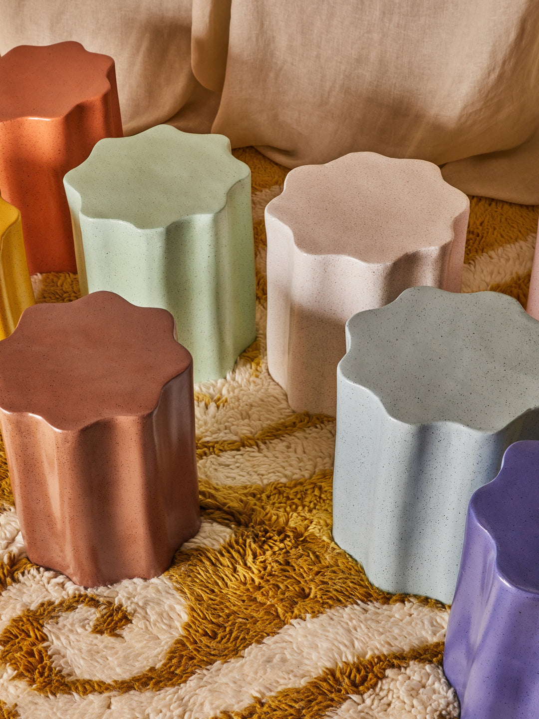 Wave Side Table Speckle Chocolate - Almost Perfect