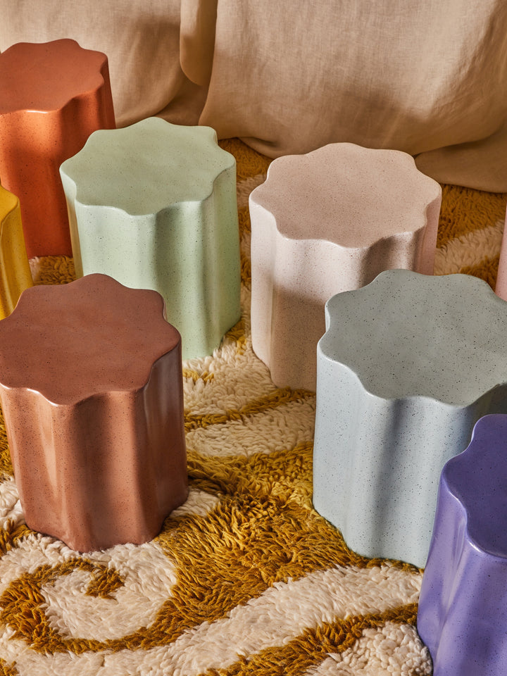 Wave Side Table Speckle Chocolate - Almost Perfect