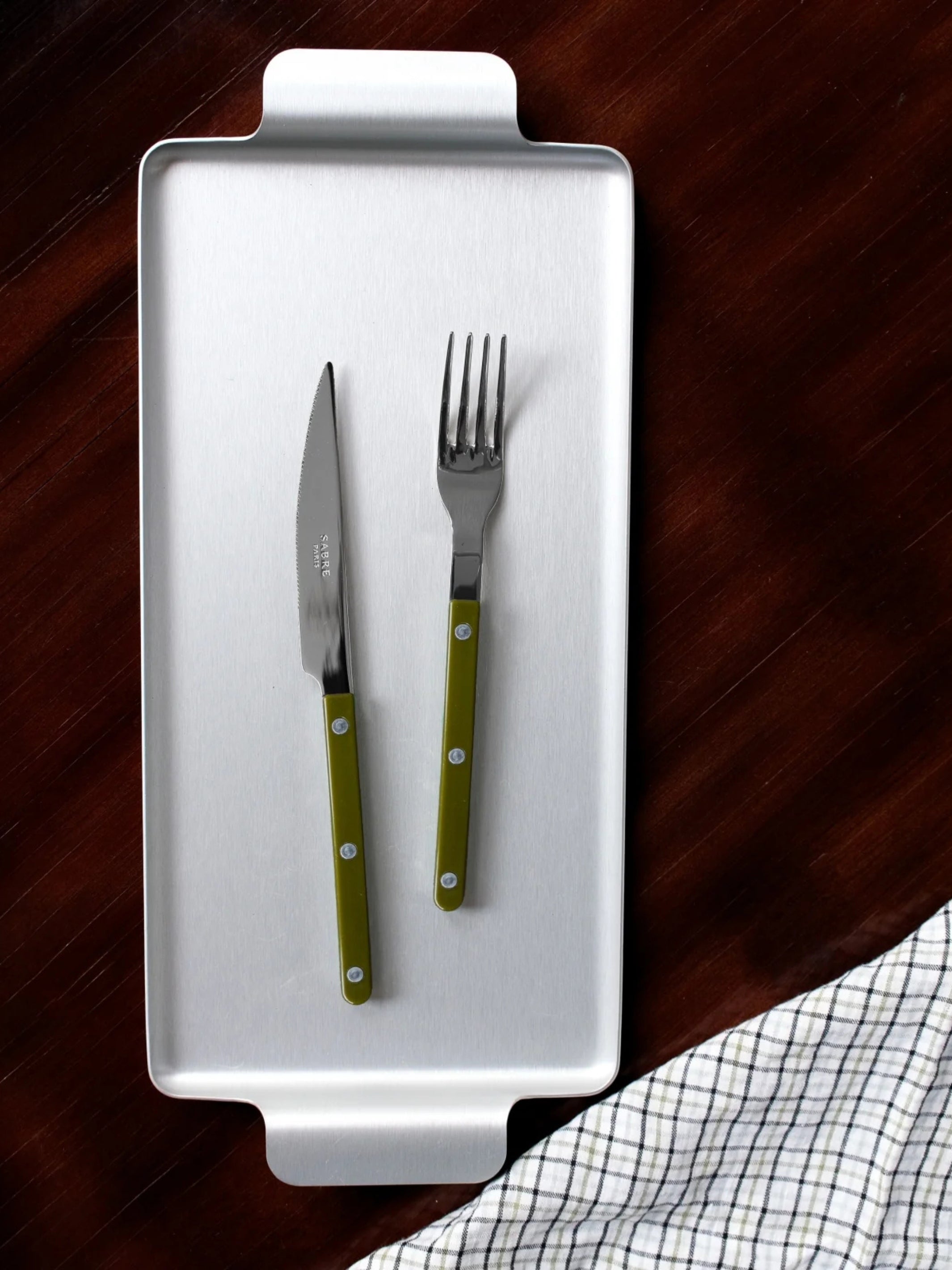 Sabre Paris Bistrot Cutlery Set: Green Fern