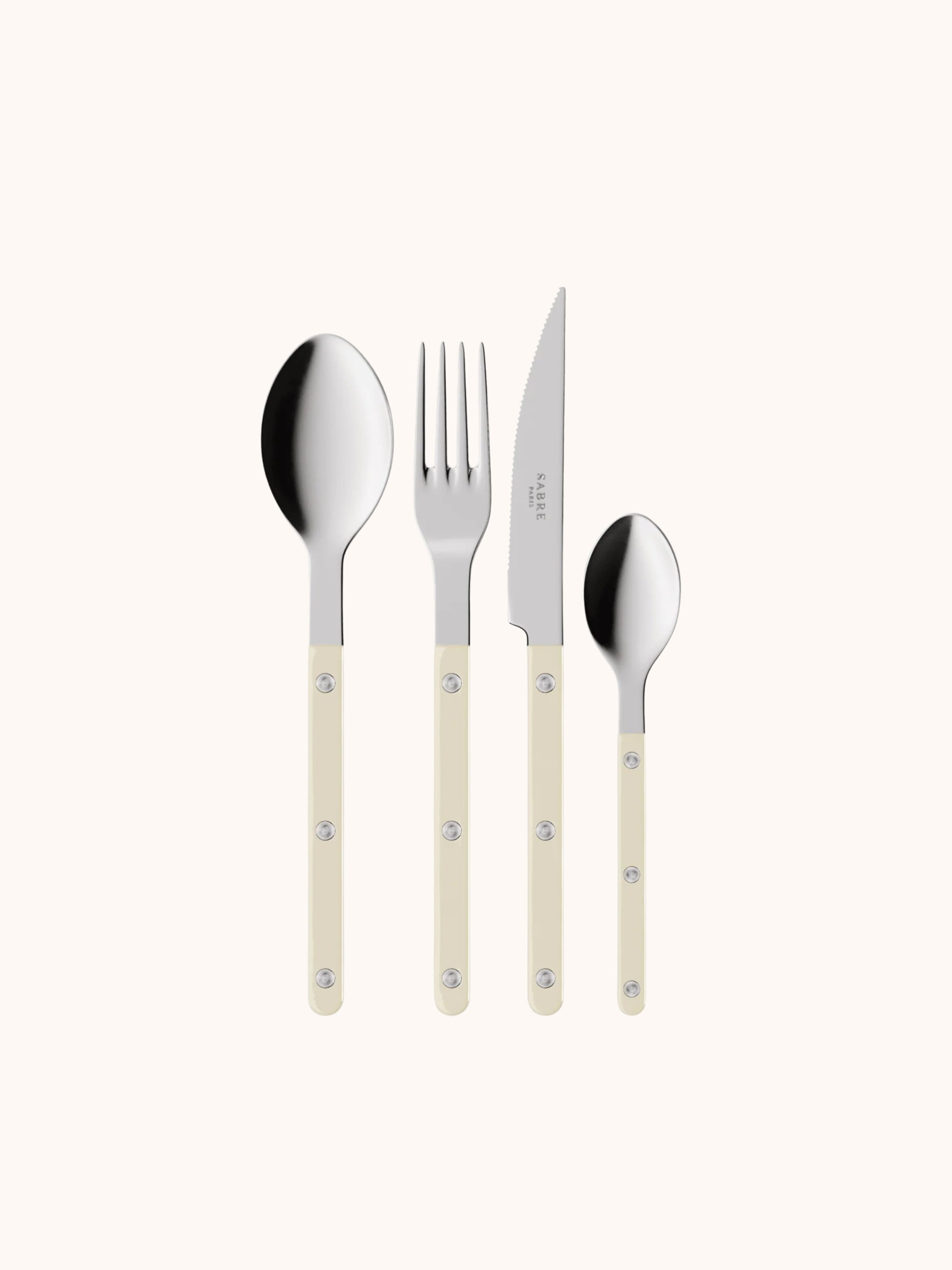 Sabre Paris Bistrot Cutlery Set: Ivory
