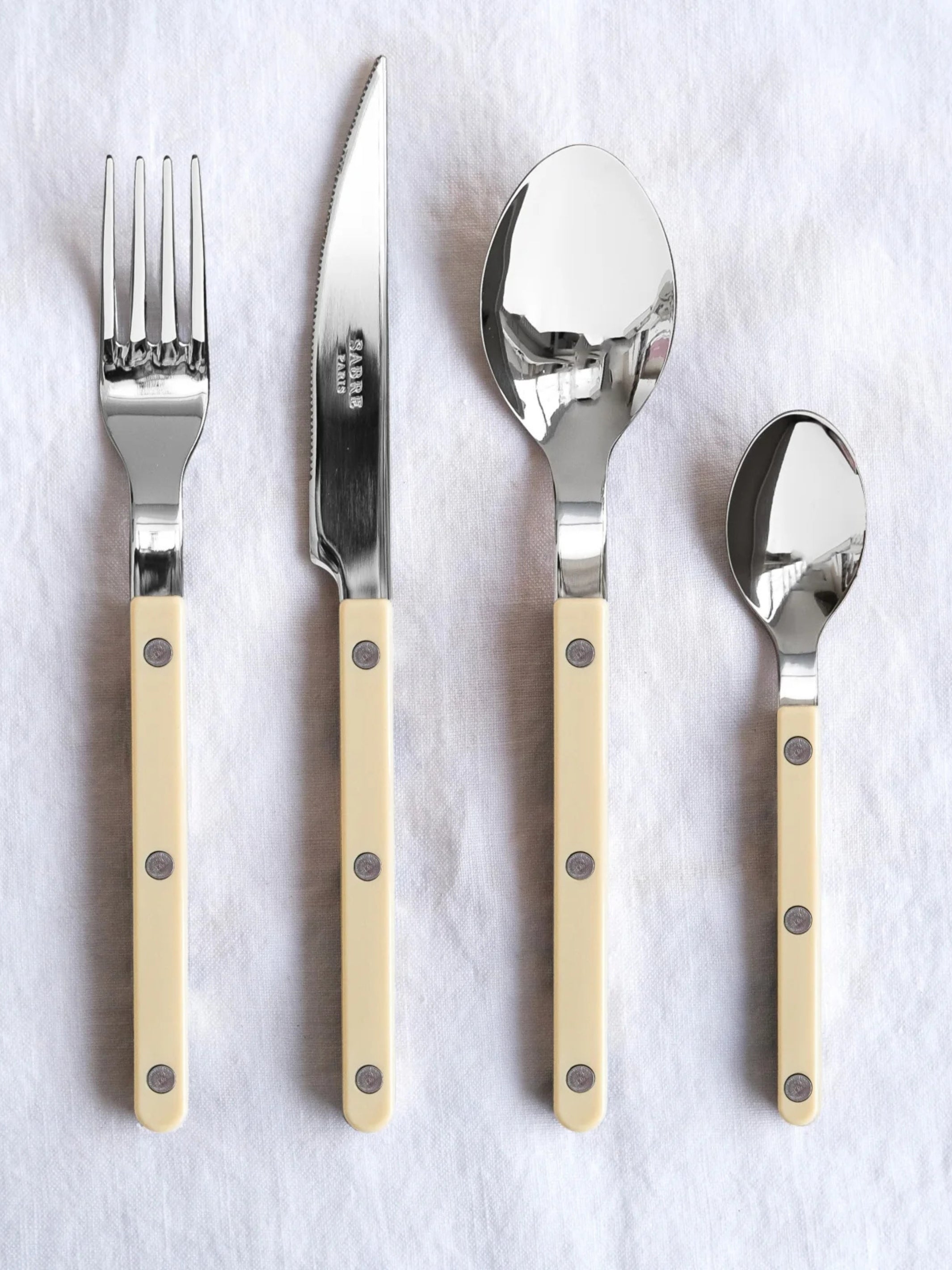 Sabre Paris Bistrot Cutlery Set: Ivory