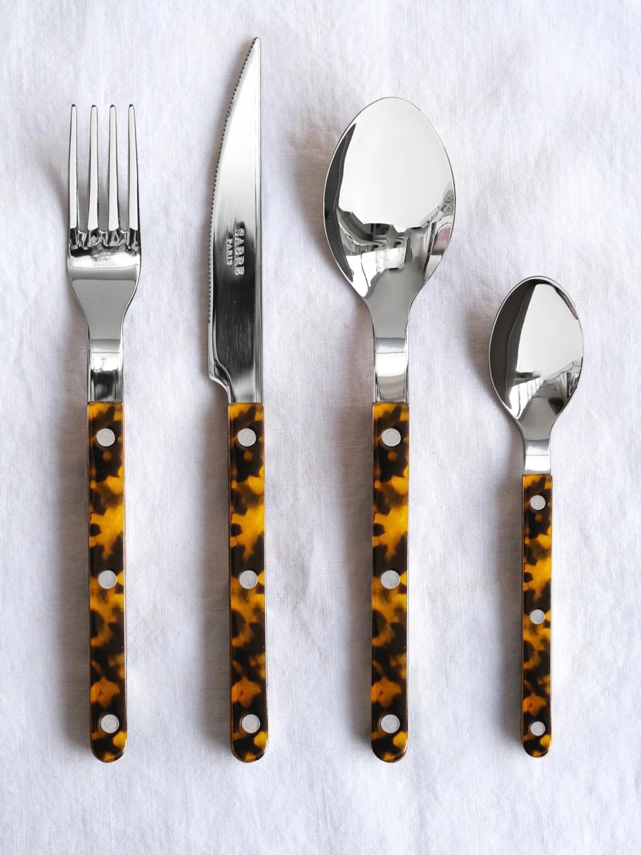 Sabre Paris Bistrot Cutlery Set: Tortoise