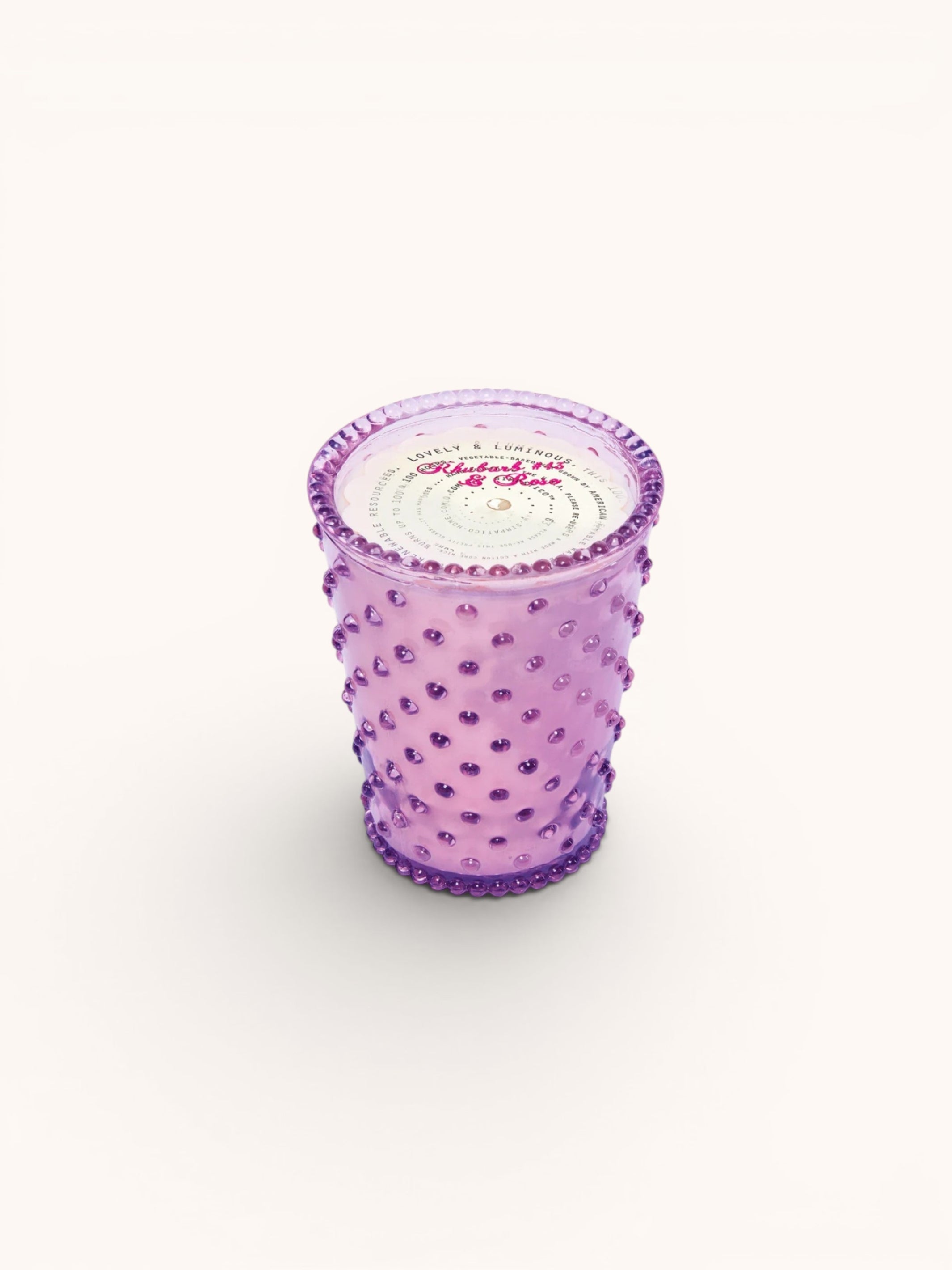 Scented Candle Rhubarb Rose