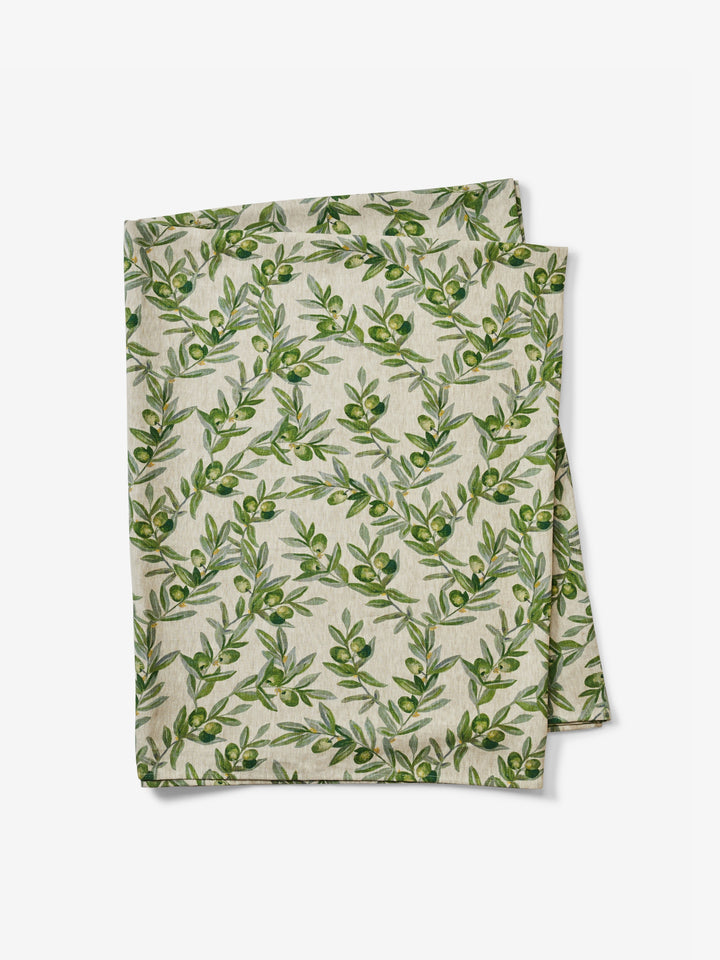 Olive Green Linen Tablecloth