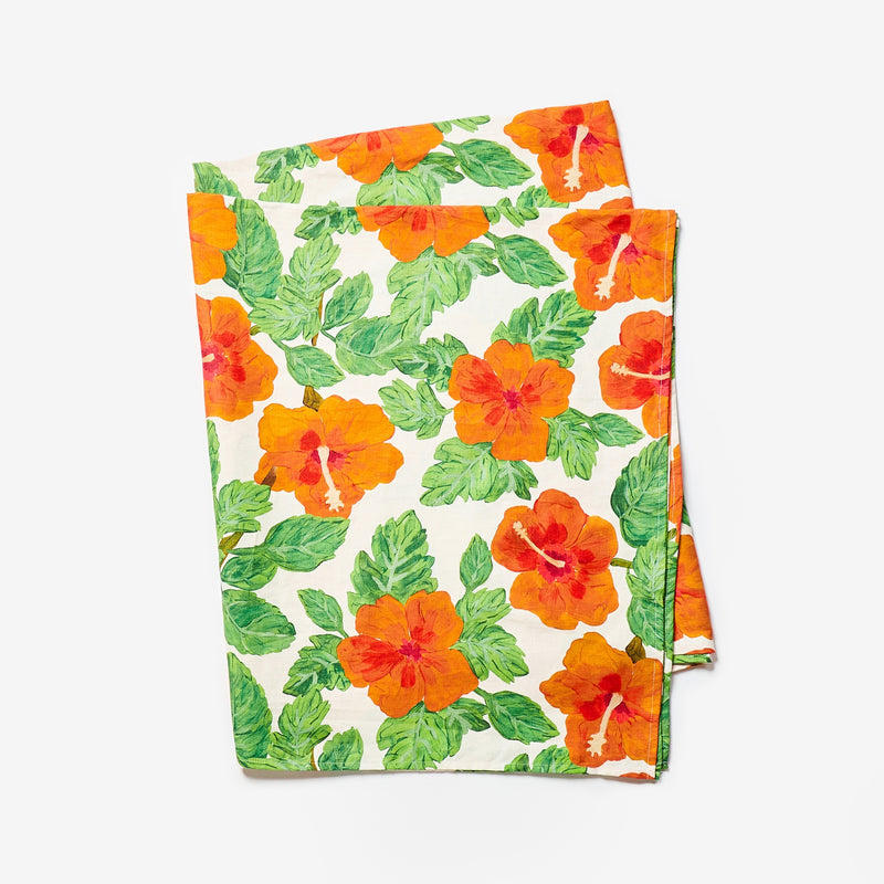 Hibiscus Red Tablecloth