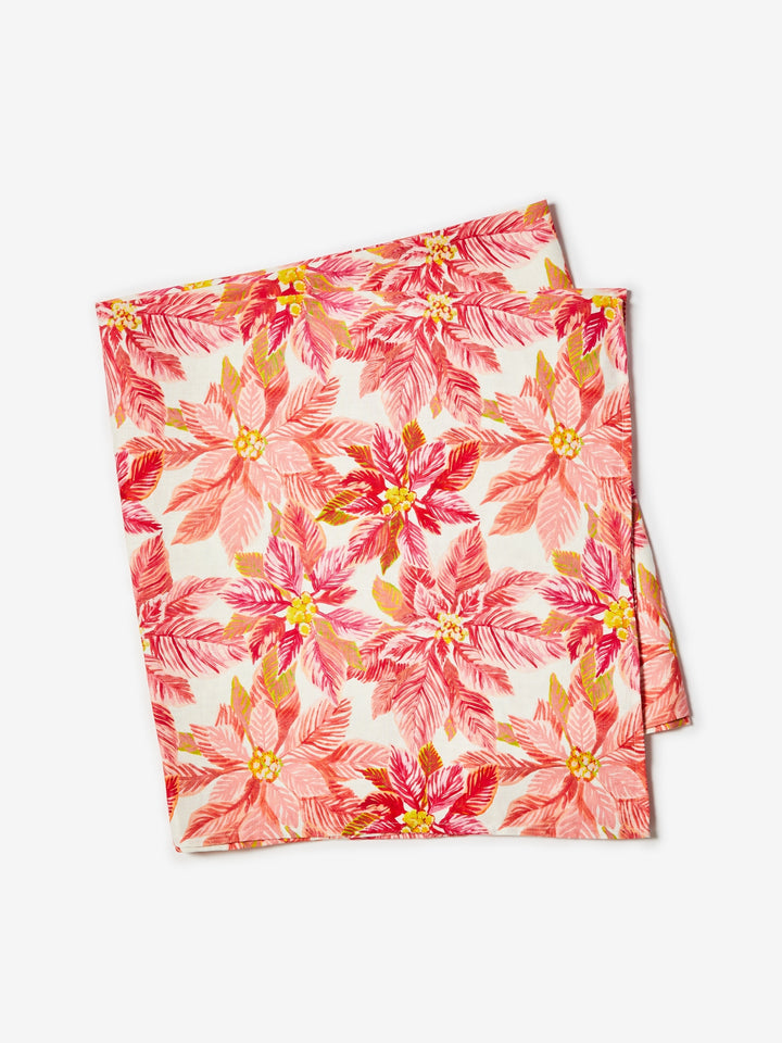 Poinsettia Red Tablecloth