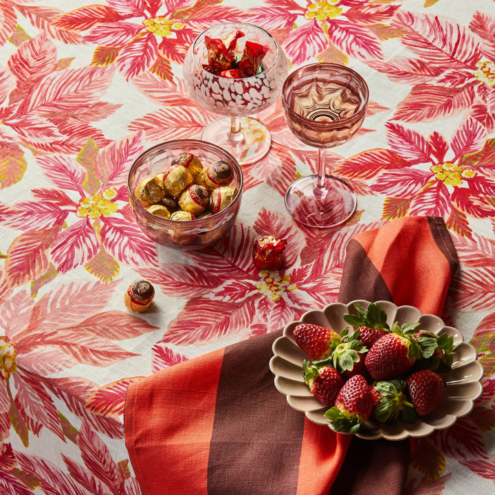 Poinsettia Red Tablecloth