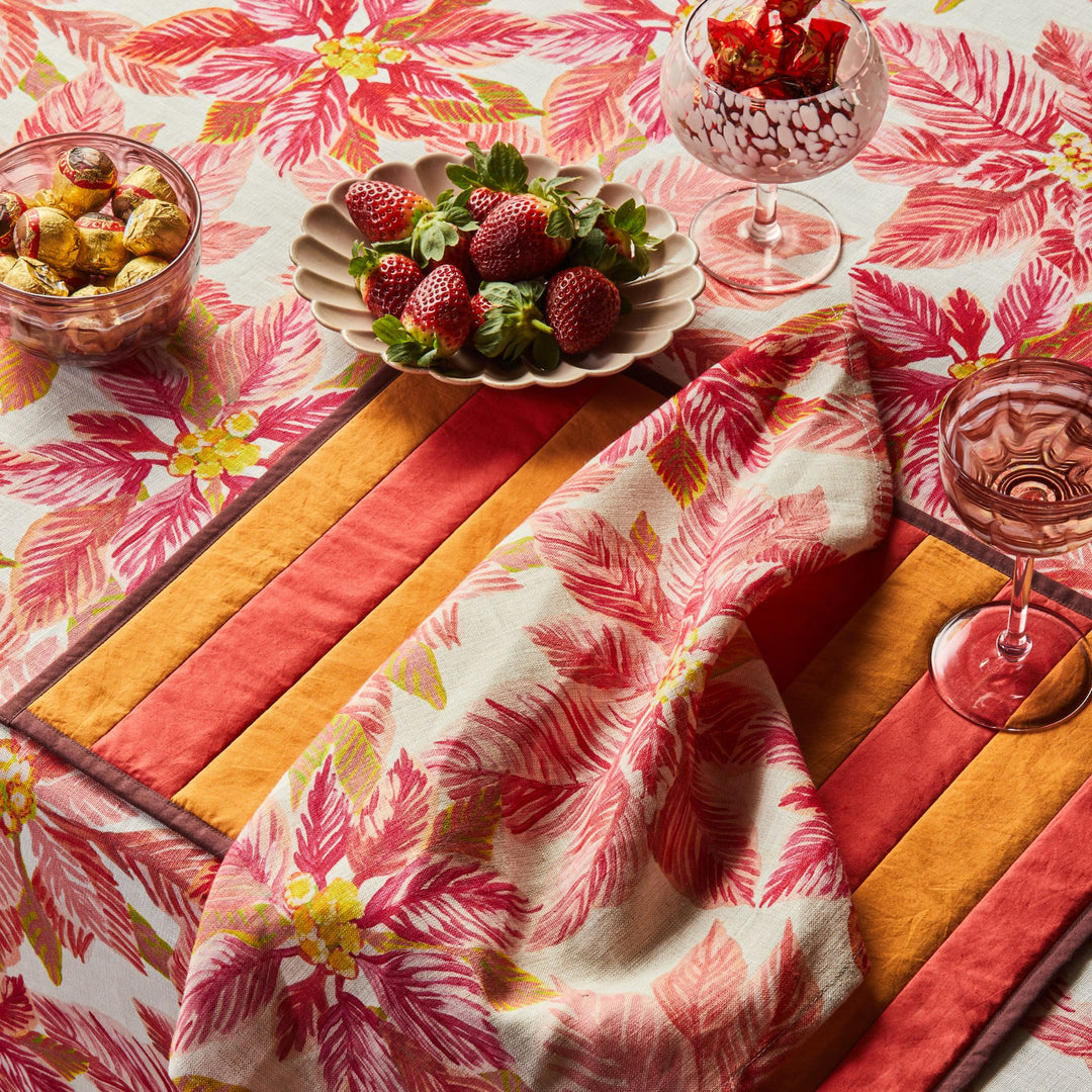 Poinsettia Red Tablecloth