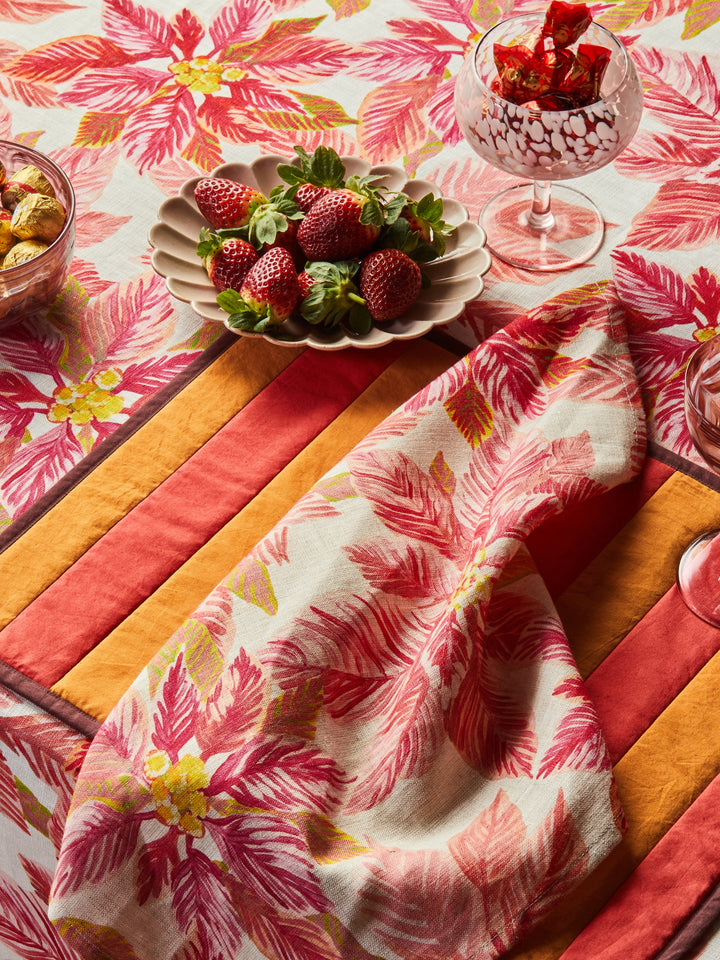 Poinsettia Red Tablecloth