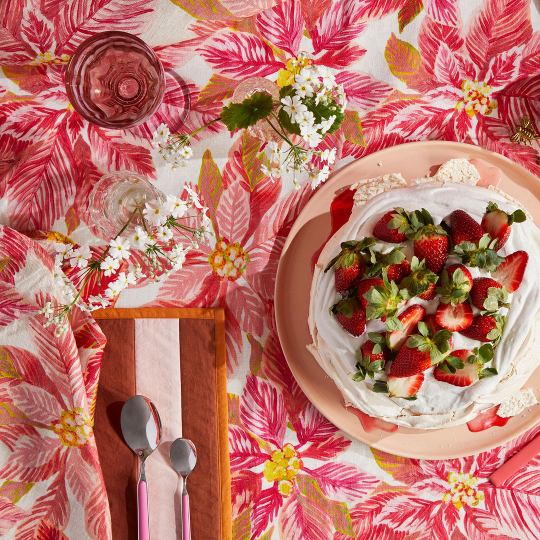 Poinsettia Red Tablecloth