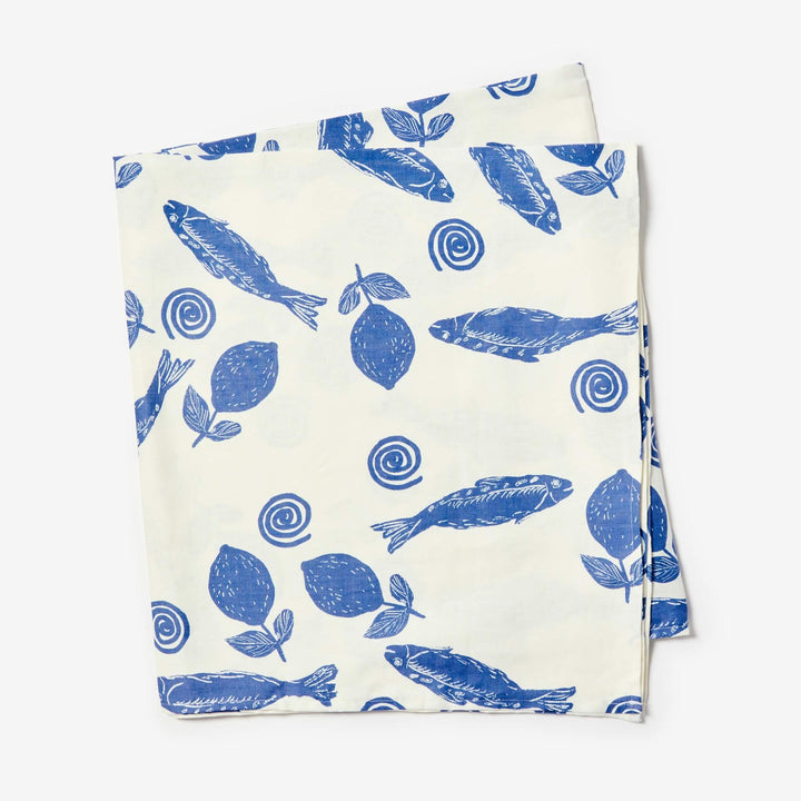 Sardines Blue Tablecloth