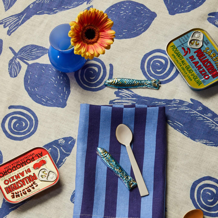 Sardines Blue Tablecloth