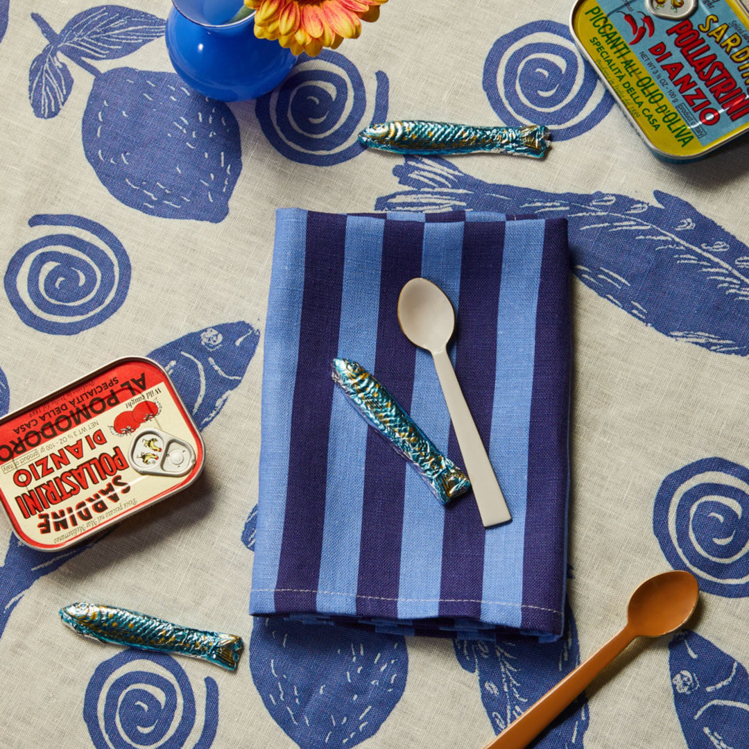 Sardines Blue Tablecloth