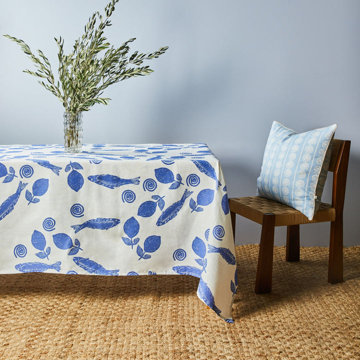 Sardines Blue Tablecloth