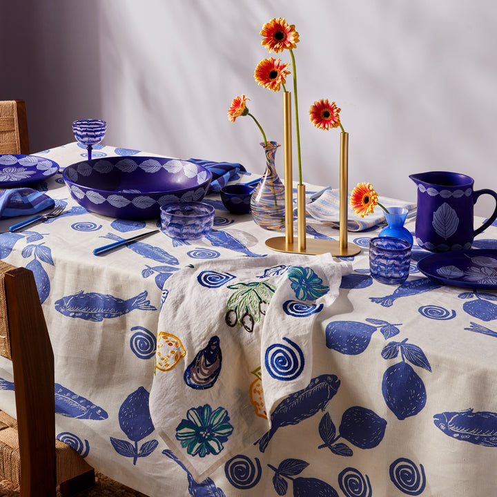 Sardines Blue Tablecloth