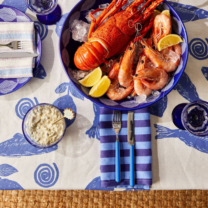 Sardines Blue Tablecloth