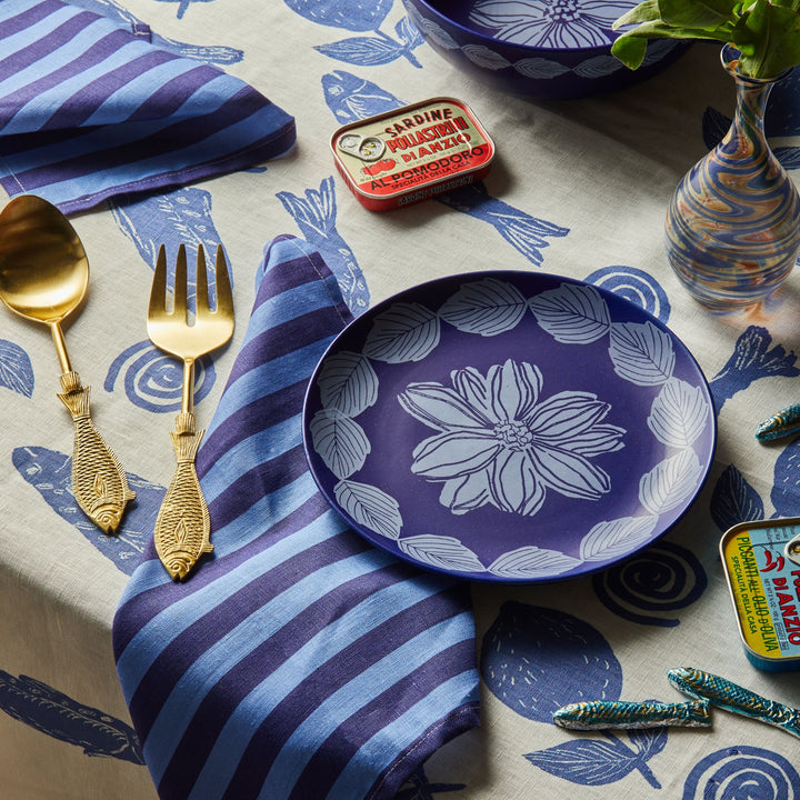 Sardines Blue Tablecloth