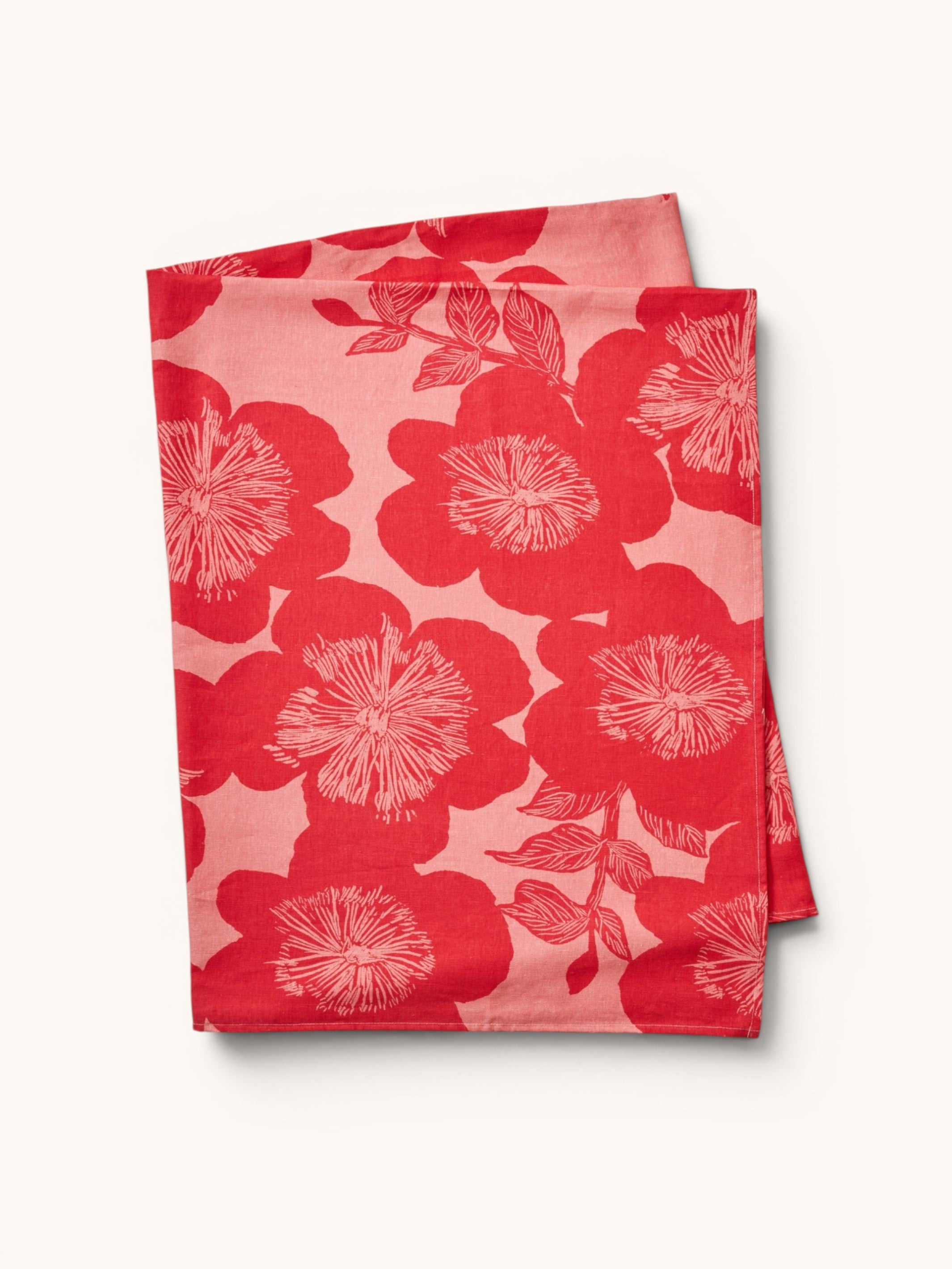 Jardin Pink Linen Tablecloth