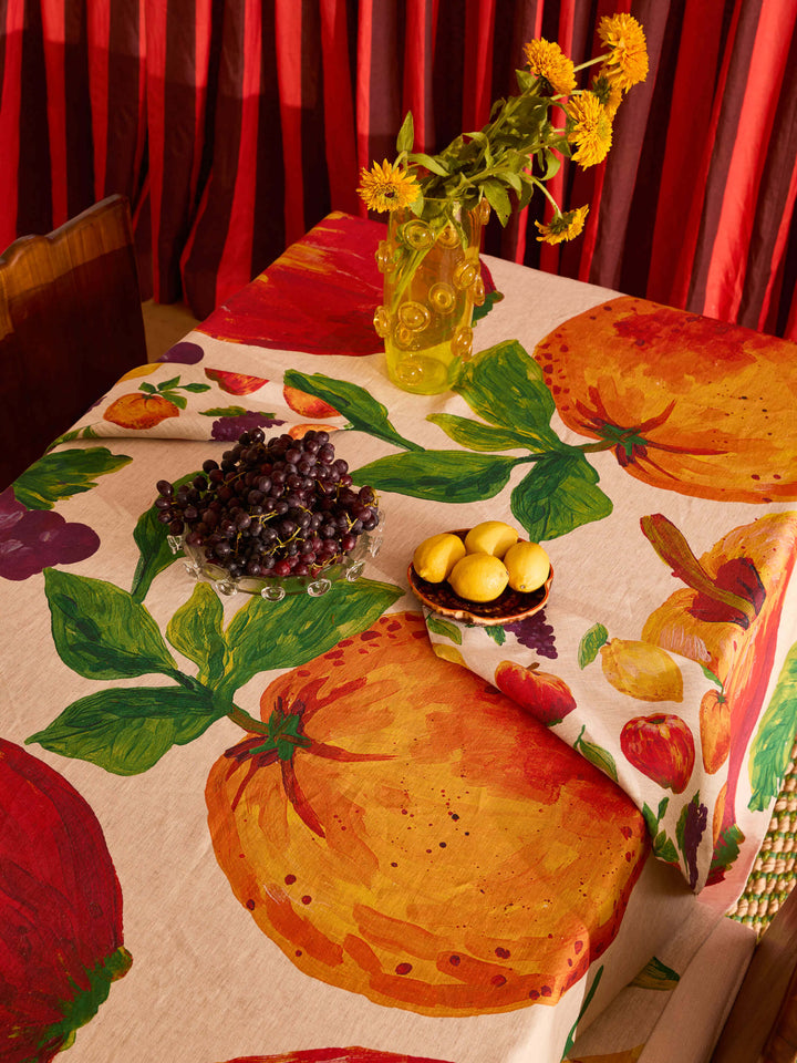 Fruit Multi Linen Tablecloth