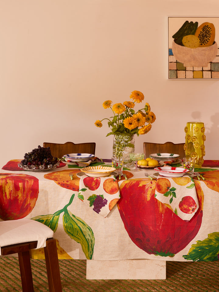 Fruit Multi Linen Tablecloth