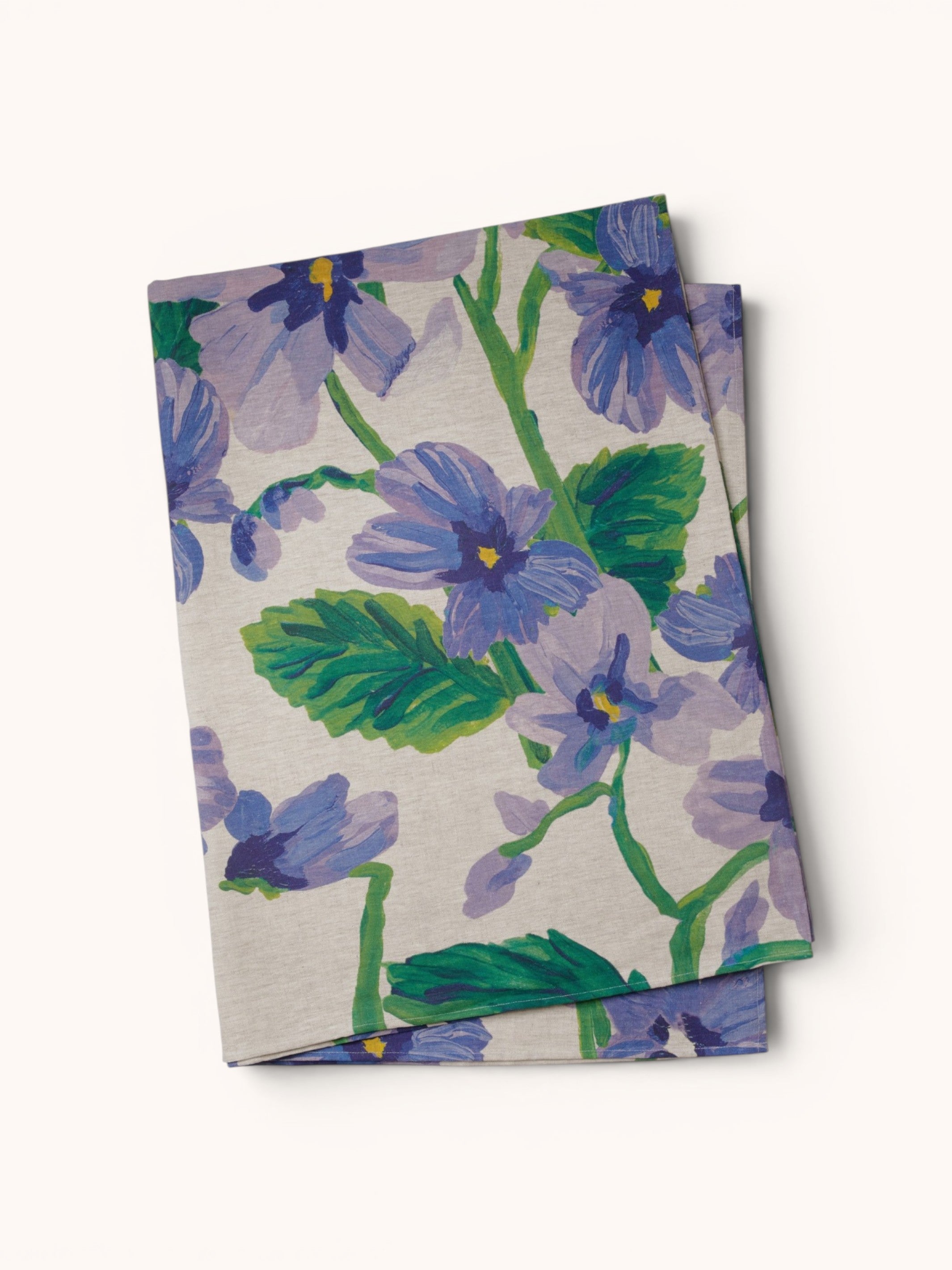 Lilas Blue Linen Tablecloth