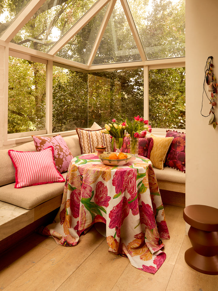 Tulip Multi Linen Tablecloth