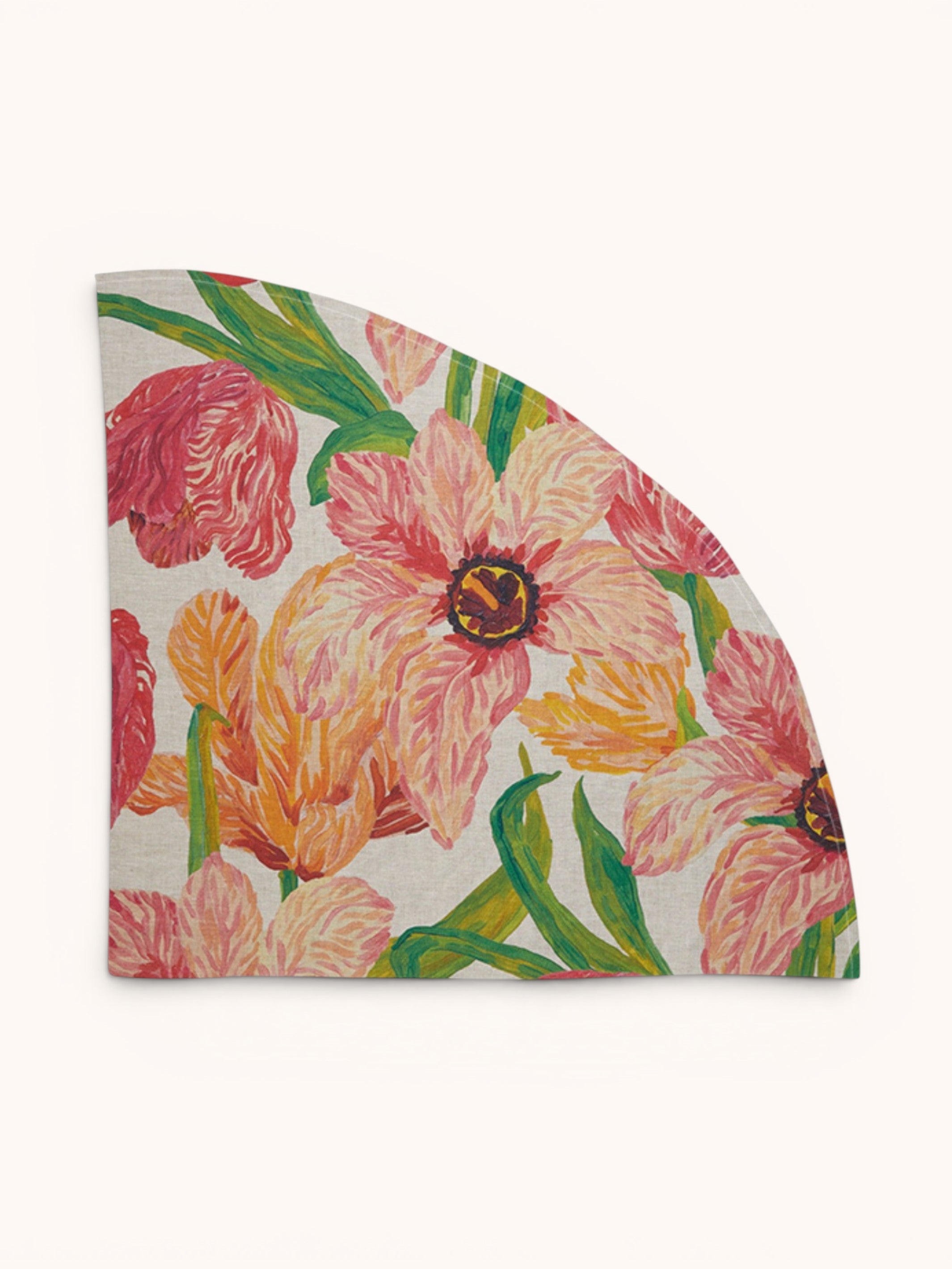 Tulip Multi Linen Tablecloth Round
